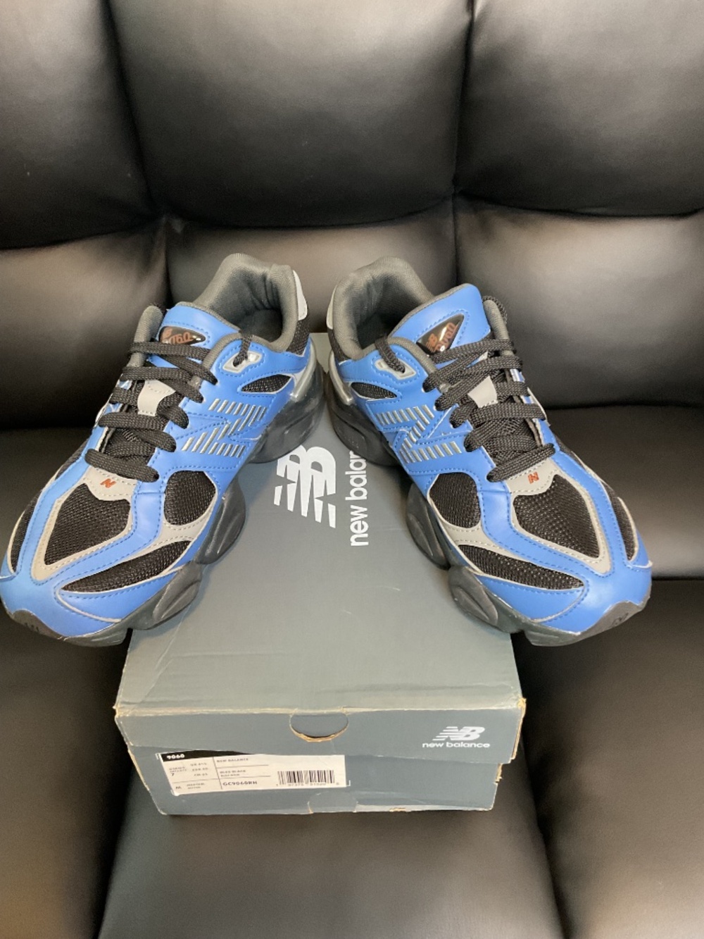New Balance 9060 "Blue Agate" / Dark Royal Black GC9060RH Youth 7Y / Women 8.5 - Picture 5 of 10